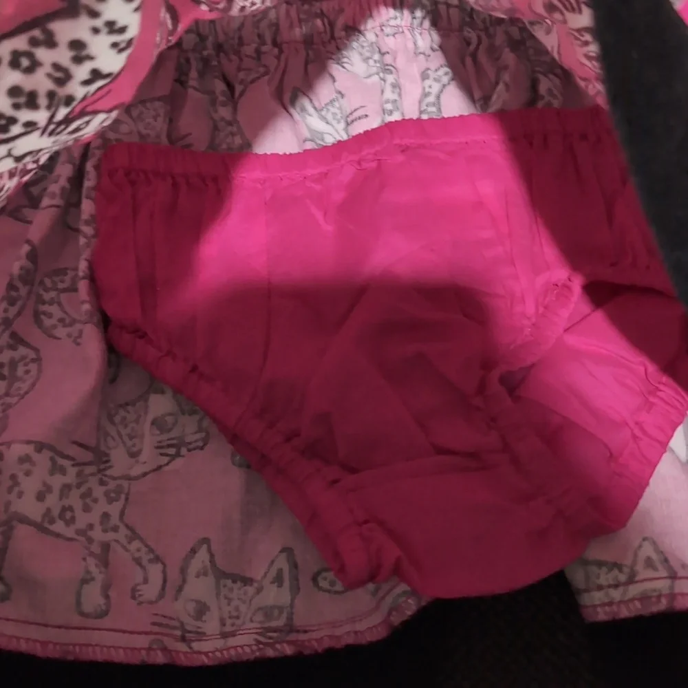 Gymboree Pink and Black Cat Dress